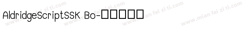 AldridgeScriptSSK Bo字体转换